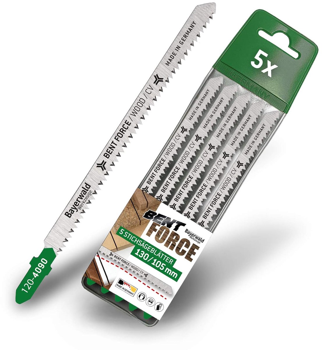 Decoupeerzaagbladen 130 mm - 5x voor hout - fijne snijkwaliteit - geschikt voor diverse materialen - ShopVlot