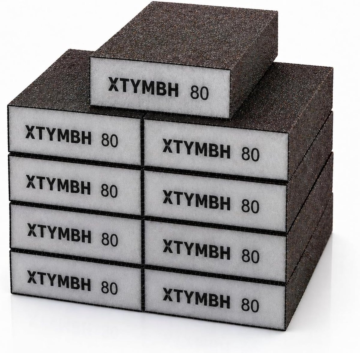 Schuurblokken 80 grit - 9 stuks - nat en droog - ideaal voor hout en metaal - ShopVlot