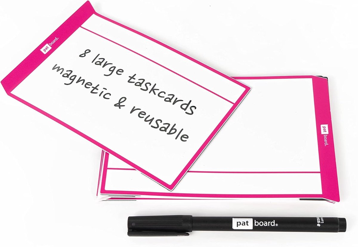 Scrum & kanban board magenta - grote magnetische taakkaarten - set van 8 - ideaal voor organisatie - ShopVlot