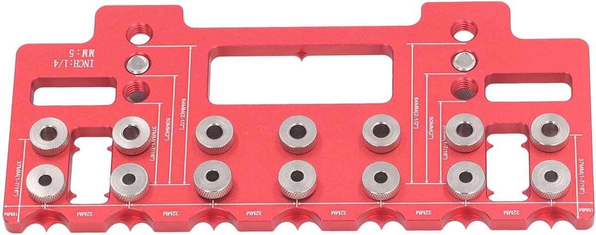 Boormal voor het installeren van kastgrepen - aluminium legering - met 5 mm en 6,35 mm boren - eenvoudig te gebruiken - ShopVlot