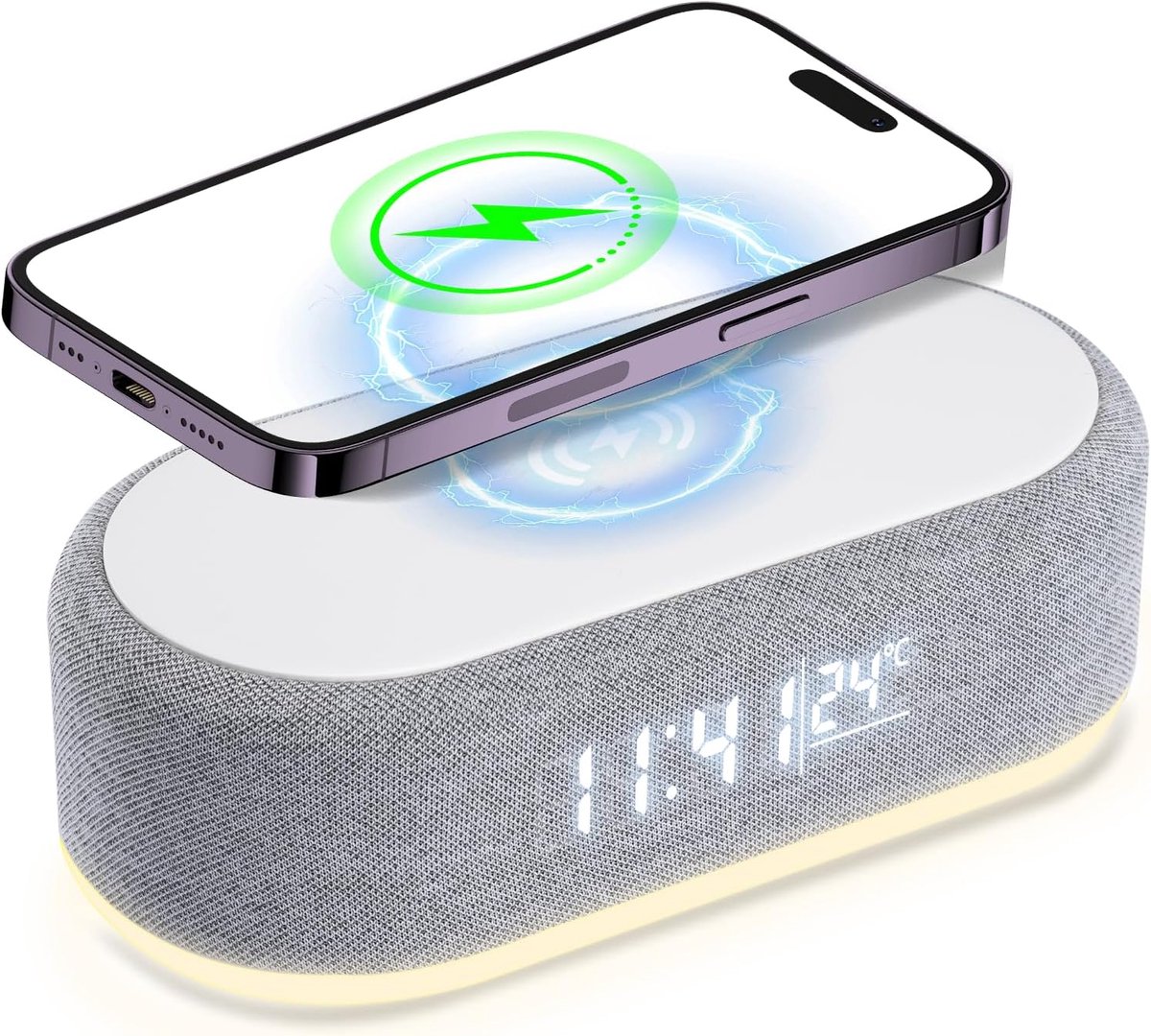 Digitale wekker met laadstation - slimme wekker met licht - temperatuurweergave - perfect voor slaapkamer - ShopVlot
