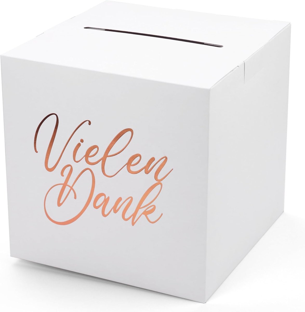 Card Box 24x24x24 cm - karton - rose gold - elegant voor het opbergen van kaarten - ShopVlot