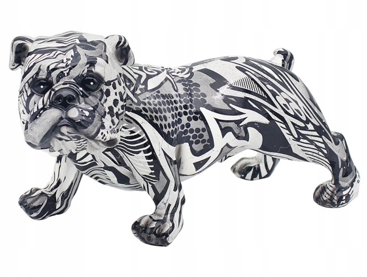 Modern Graffiti Bulldog Figuur - Stijlvolle Huisdecoratie