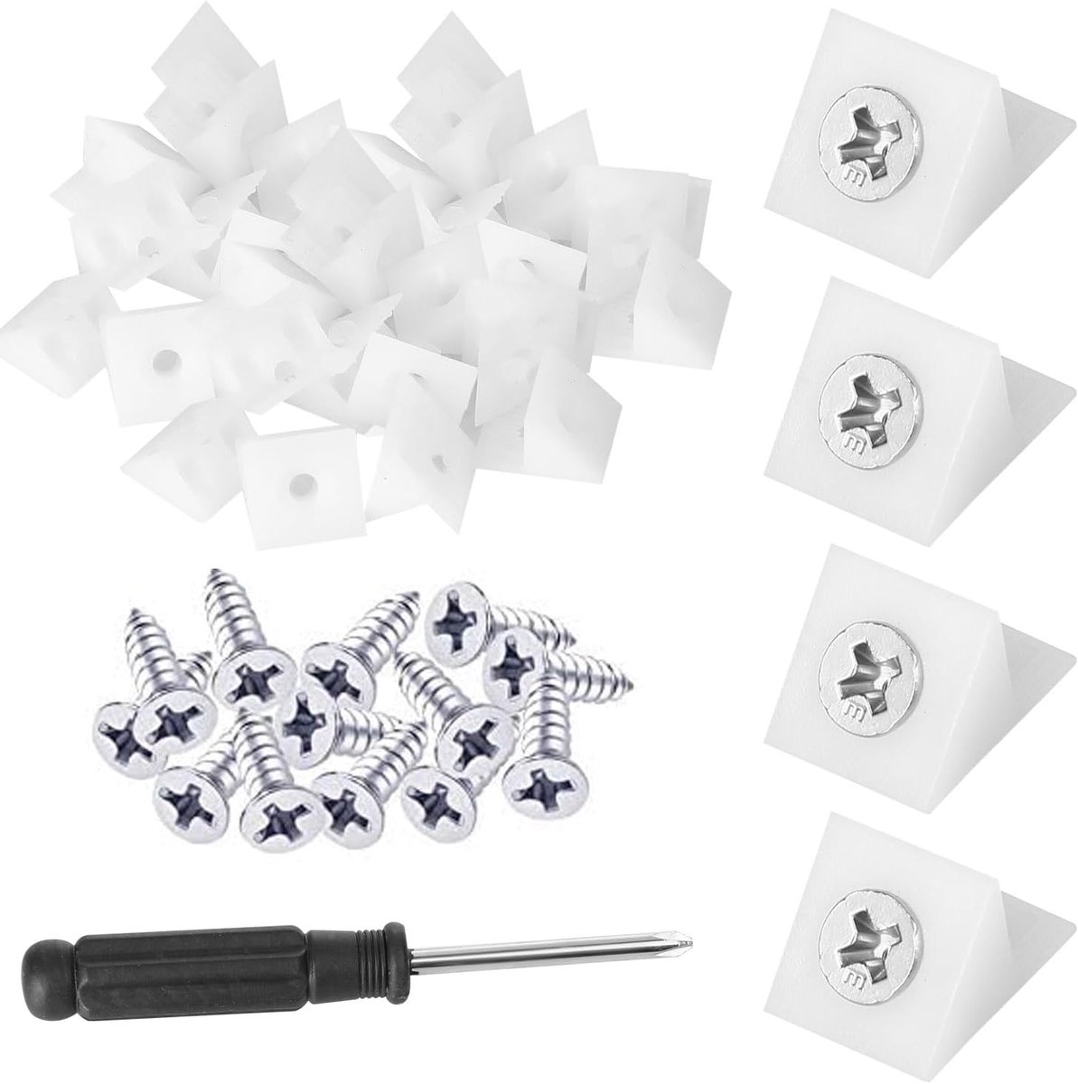 Back Wall Connector - 60-delige set - kunststof - ideaal voor het versterken van lades - ShopVlot