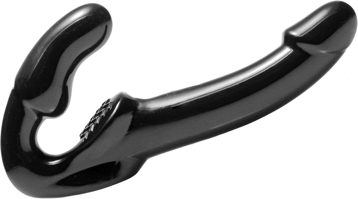 Dildo strap on - strapless - zwart - 100% bodysafe materiaal - ShopVlot