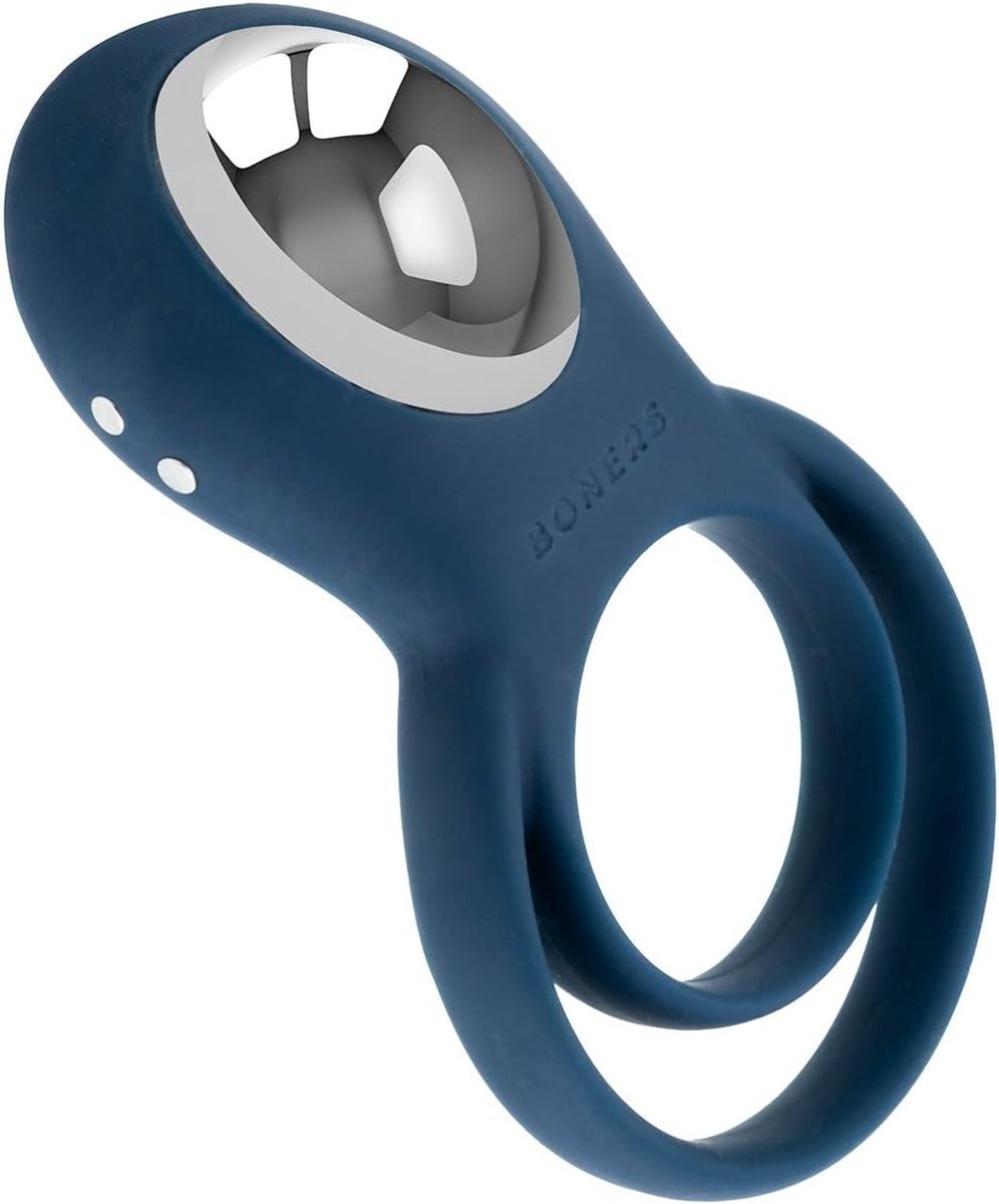 Vibrerende cockring voor koppels - blauw - flexibel en waterdicht - versterkt erectiekracht - ShopVlot