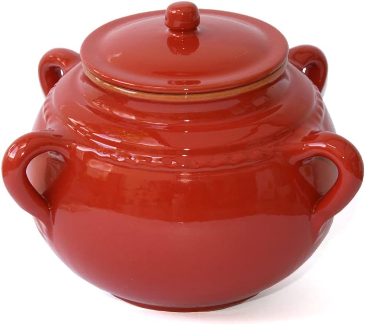 Afvalemmer met handvatten 20 cm - terracotta Majoliche - handgemaakt - ideaal voor keuken en tafel - ShopVlot