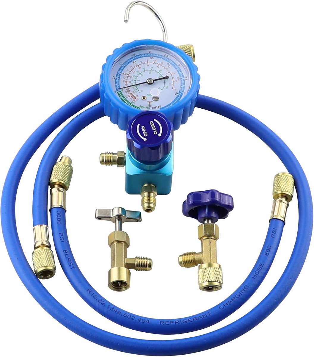Manifold slangset voor R290 en R600A - 1/2 inch tapadapter - 600 psi werkdruk - Geschikt voor diverse toepassingen - ShopVlot