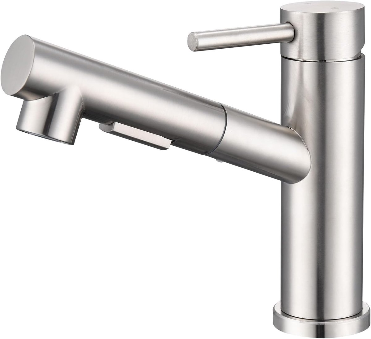 Keukenkraan met uittrekbare handdouche - geborsteld oppervlak - twee waterstralen - eenvoudig reinigen - ShopVlot
