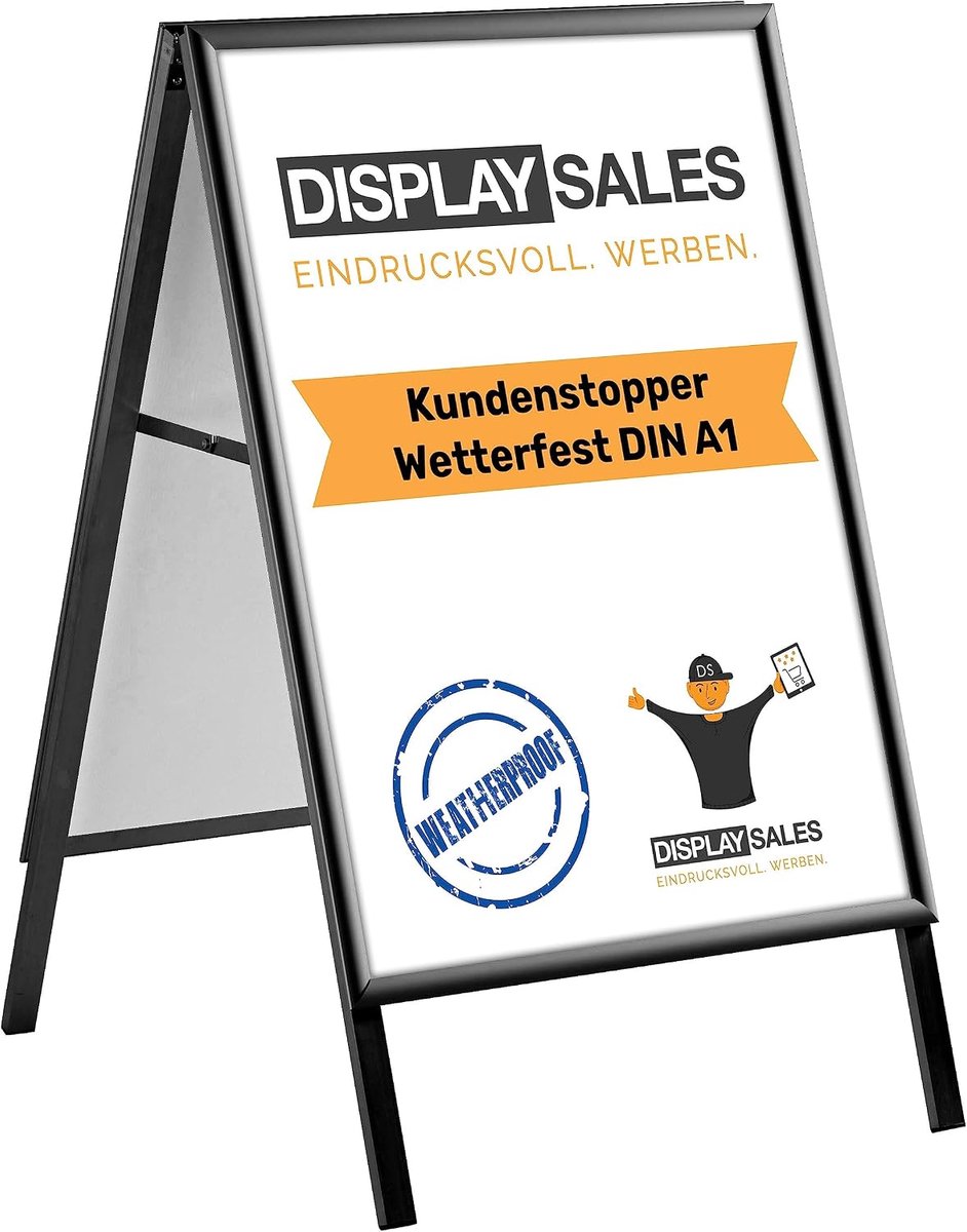 Posterstandaard A1 - Aluminium 25 mm profiel - Weerbestendig - Perfect voor buitenadvertenties - ShopVlot