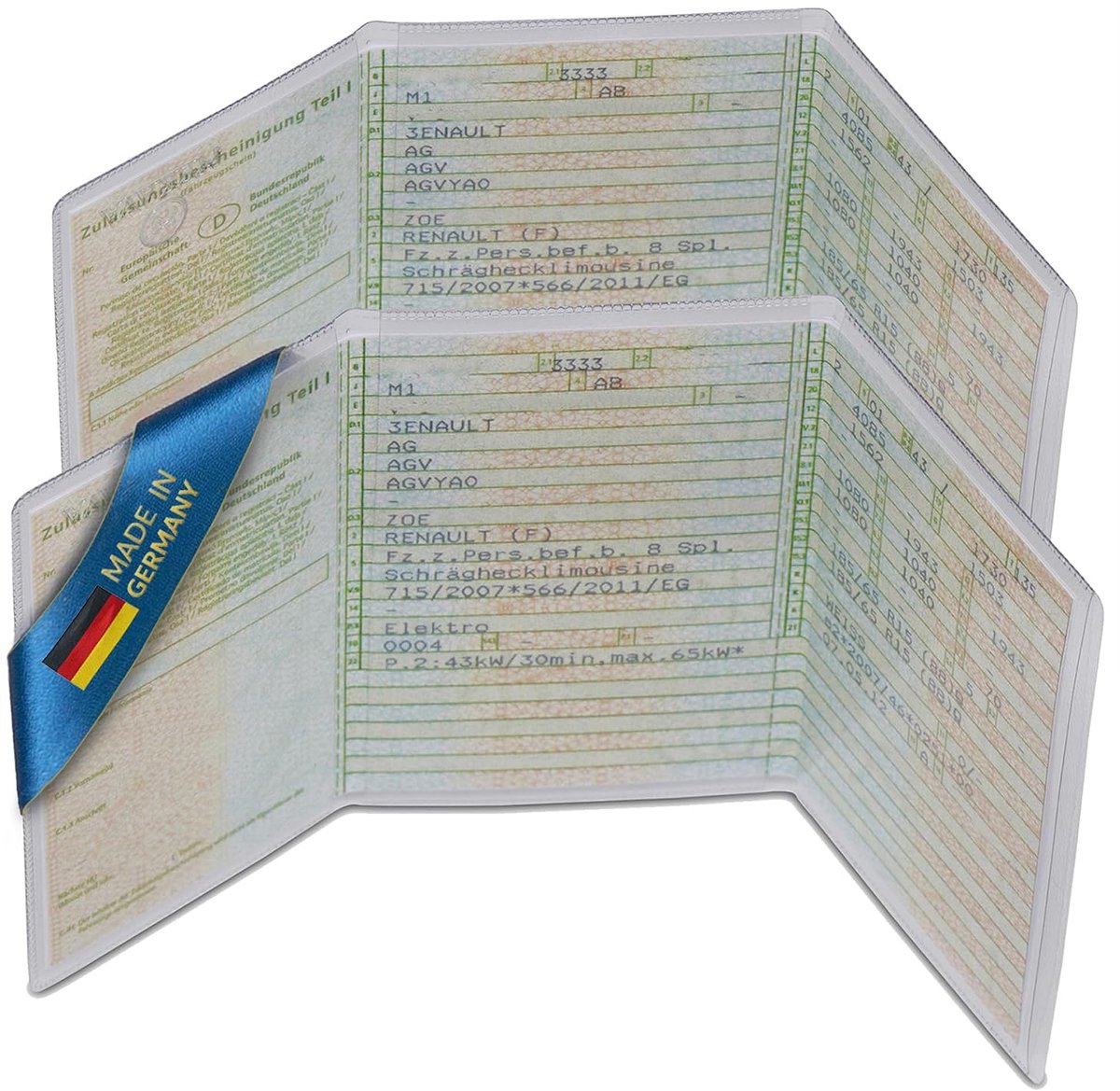 Auto registratiedocument hoes 2 stuks - waterdicht PVC - transparant - optimale bescherming voor auto documenten - ShopVlot