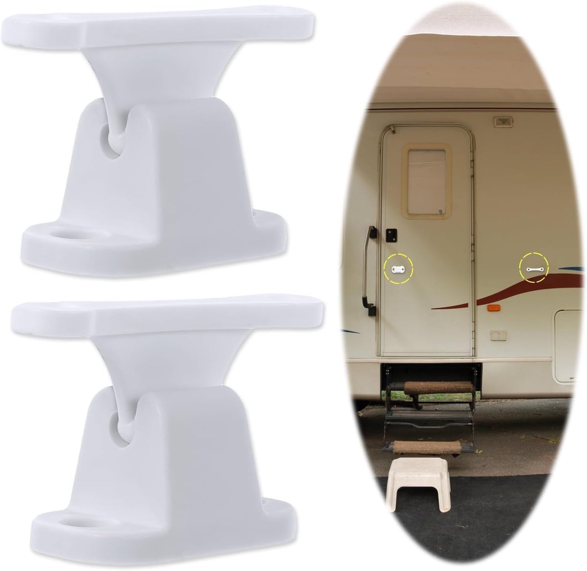 Deursloten caravan 2 stuks - kunststof - veilig en betrouwbaar - ideaal voor RV en boot - ShopVlot