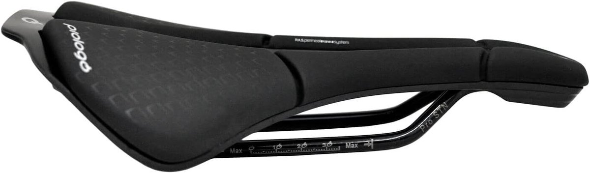 Fiets zadel 250 x 140 mm - microfiber + polycarbonaat STN rail - ideale ondersteuning voor MTB en triathlon - ShopVlot