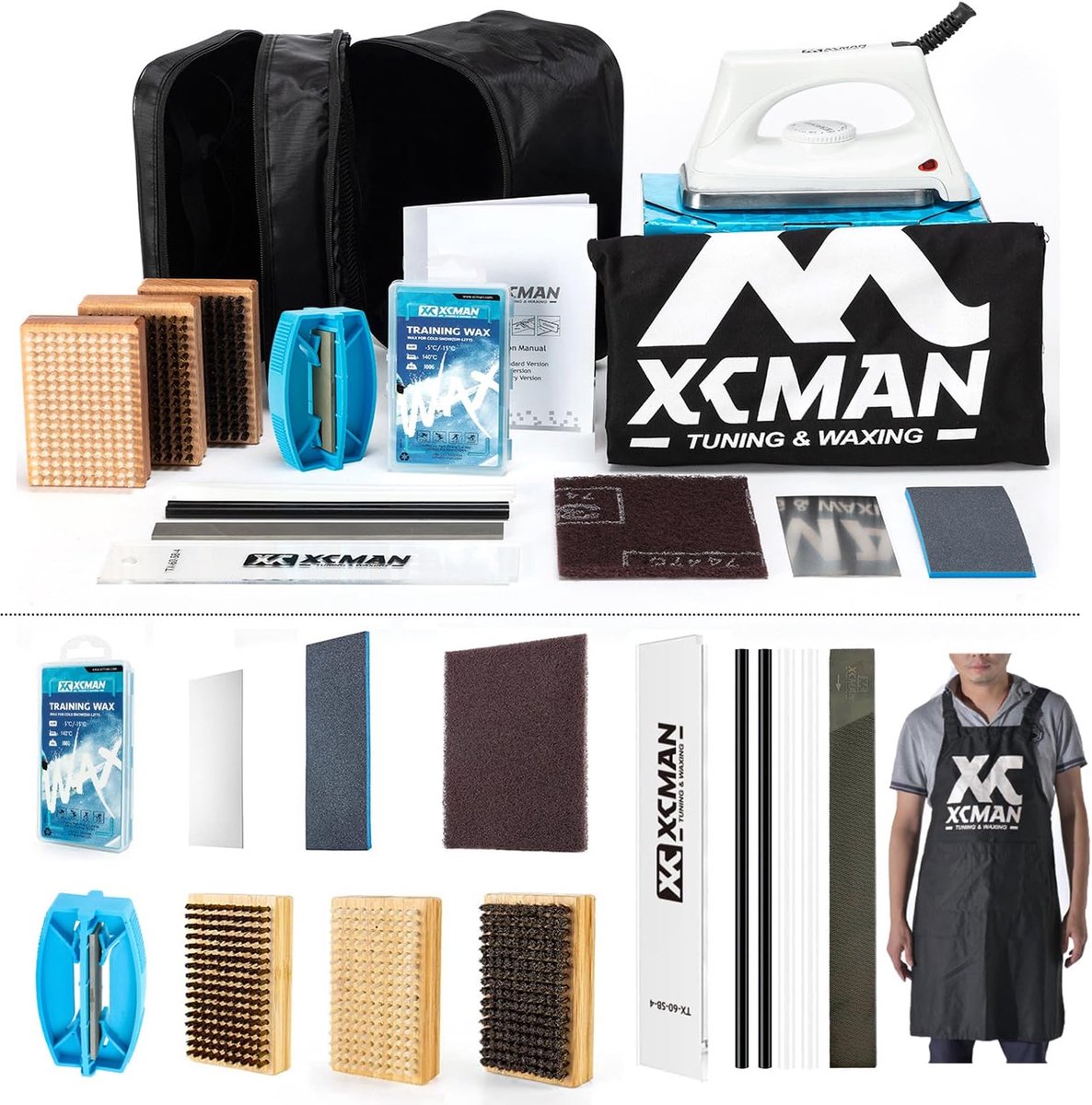Ski snowboard tuning en wax kit - met waxijzer en universele wax - complete set voor optimale prestaties - ShopVlot