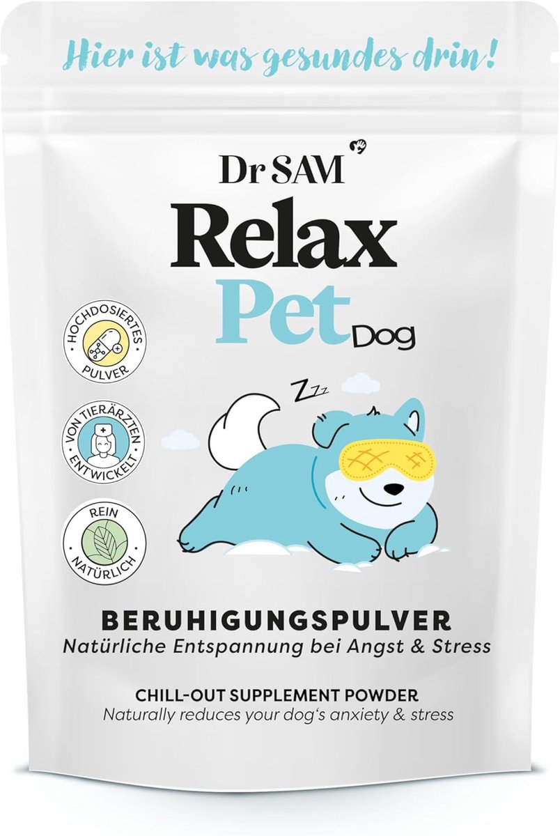 Stresspoeder voor honden 45 g - Natuurlijk kalmerend middel - Ondersteunt bij angst - Ideaal voor reizen - ShopVlot