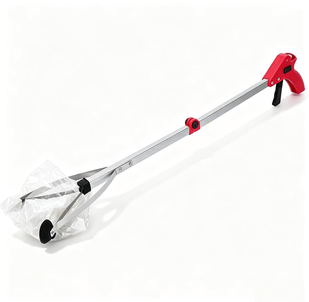 Afvalbak opvouwbaar - aluminium legering - rode handgreep - ideaal voor tuinafval opruimen - ShopVlot