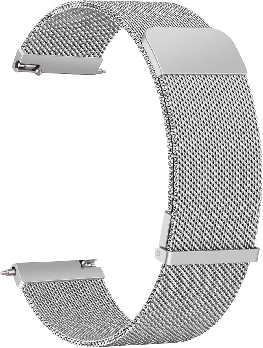 Horlogeband 20 mm 22 mm - Metaal Staal Mesh - Snelle Bevestiging - Voor Smartwatch - SnelShoppen