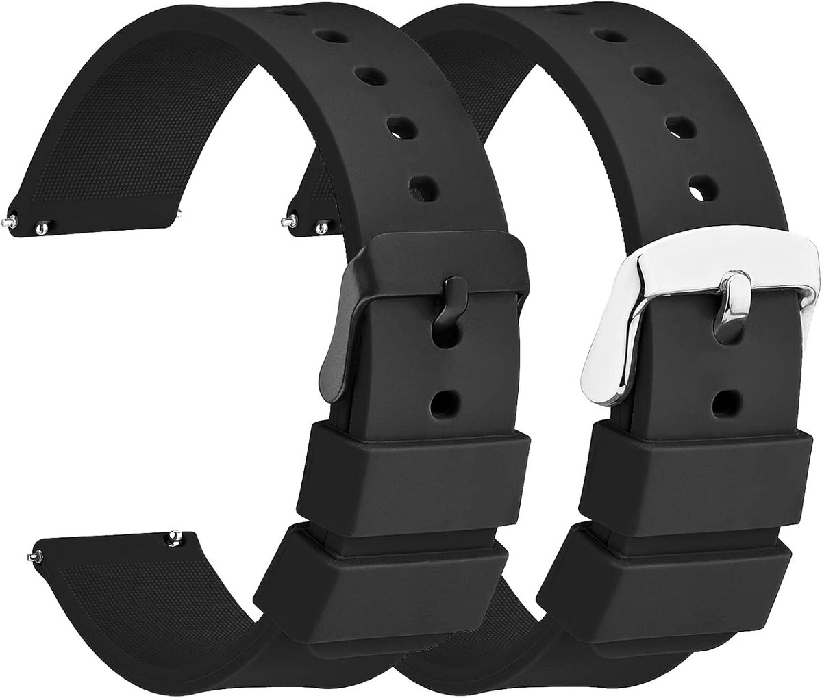 Horlogebanden 22mm - Siliconen Rubber - Snelle Bevestiging - Waterdicht Sportief - SnelShoppen