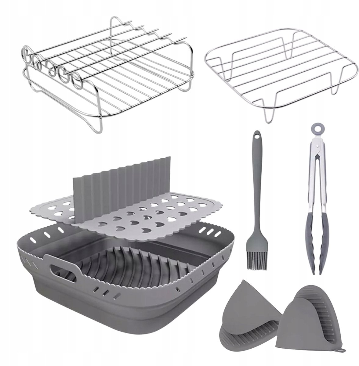 8-delige Airfryer & Oven Bak- en Grillset