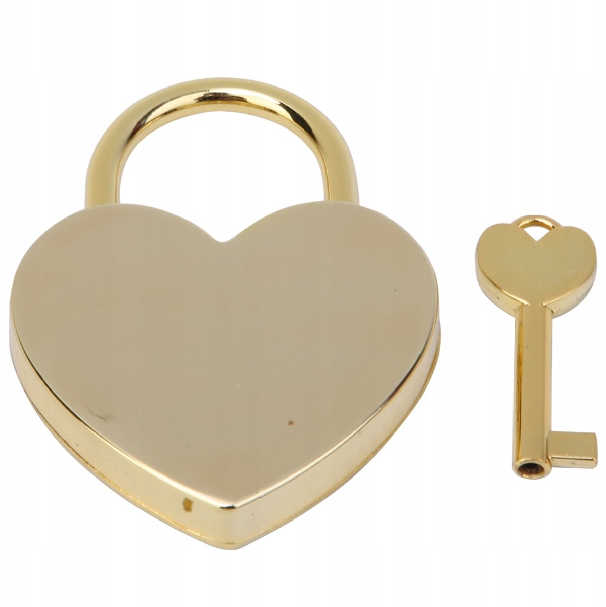 Hardvormig hangslot met imitatiegoud - 45x59mm