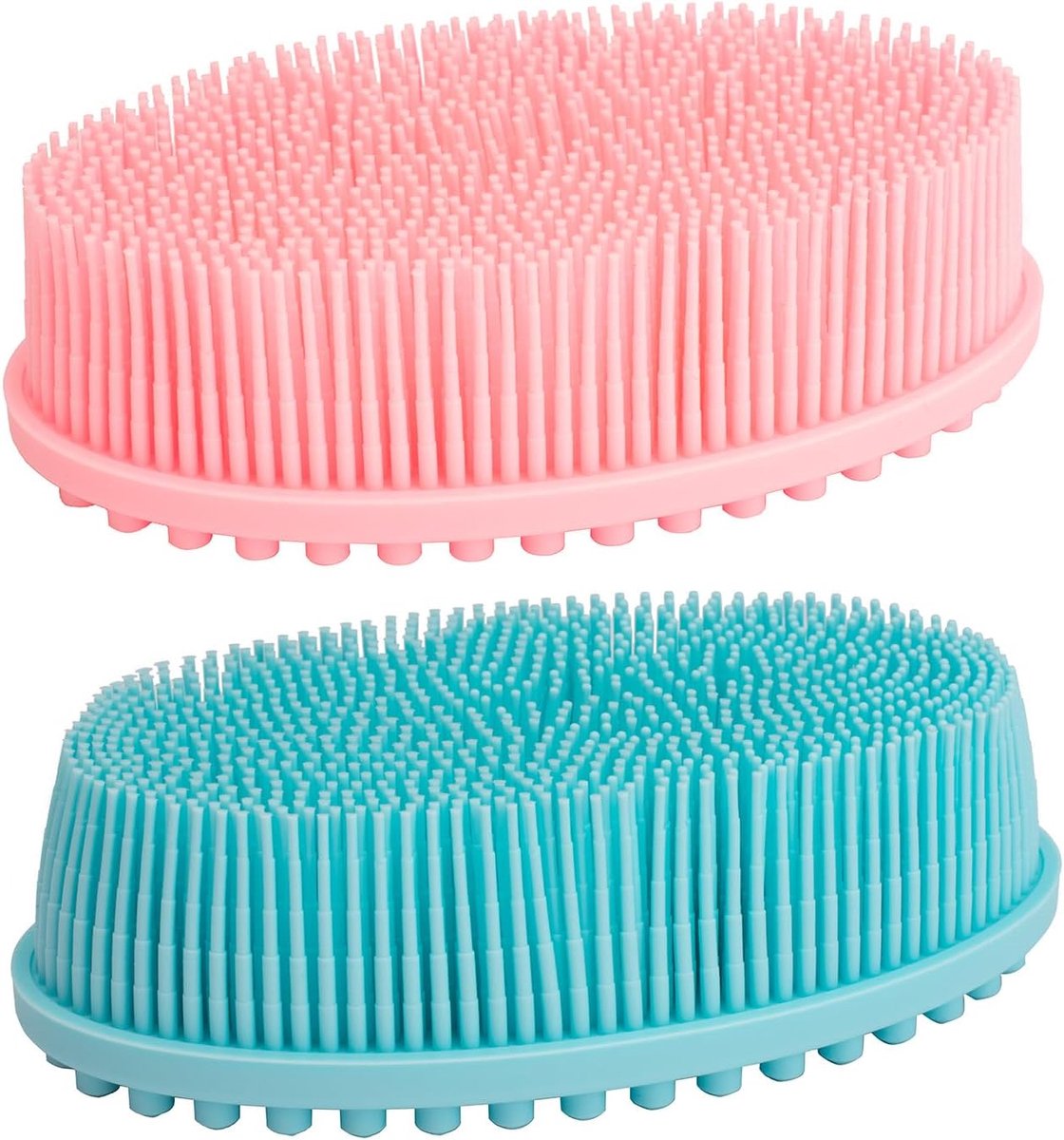 DNC Silicone Body Scrubber Exfoliating Shower Bath Body Brush 2 Pack - ShopVlot