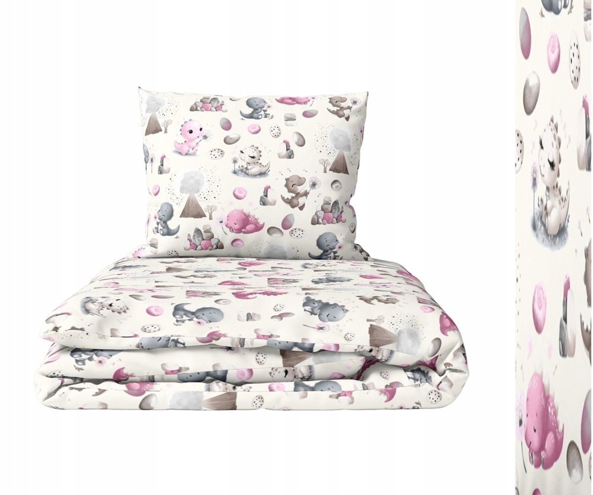 Kinderbeddengoed Katoen 90x120 + 40x60cm Roze - OEKO-TEX Gecertificeerd