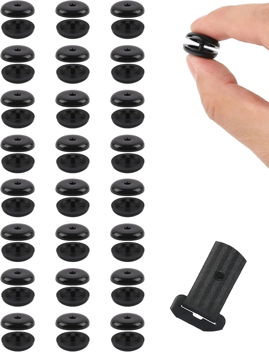 24 stuks knopen voor veiligheidsgordel, universele veiligheidsgordel, veiligheidsgordelknop van kunststof, voor vele - ShopVlot