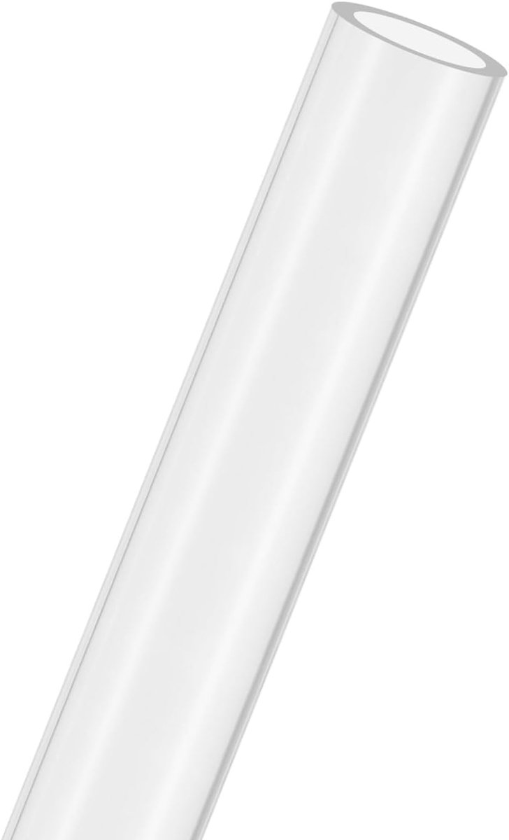 METERXITY 1-Pack Clear Stijve Acryl Pijp, 30mm [1.25"] ID x 40mm [1,59"] OD Plastic Ronde Buis voor Waterkoelingssysteem/Lampen/Fonteinen/Aquaria/Display Stand, Acryl Tubing [305mm/12IN]