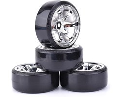 RC Drift Auto kunststof velg en banden, 63 mm harde banden voor 1/10 HSP Tamiya HPI Kyosho racesport driftende auto