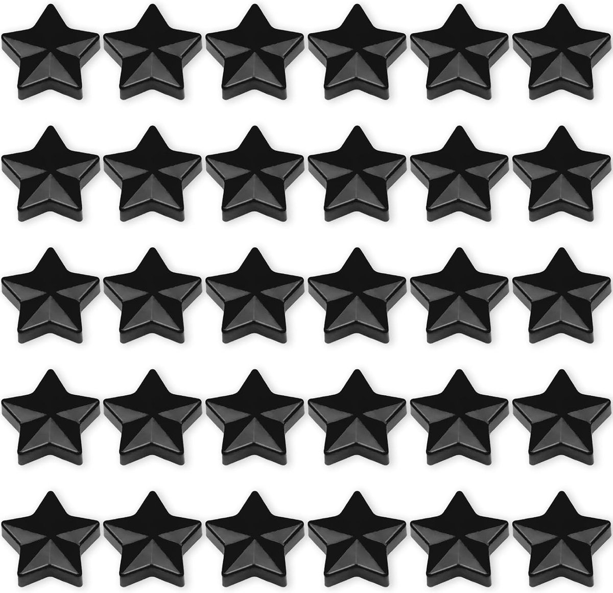 Magneten, Kleurrijke Locker Magneten, Leuke Decoratieve Kleine Sterke Magneten voor Whiteboard (Starmagnet-Black- 30PCS)