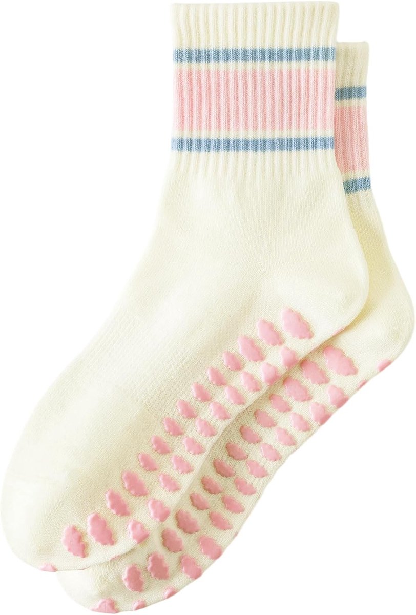 Sokken voor dames, yoga, antislip gripsokken, leuke reformer, pilates, antislip sokken met noppen voor ballet, barre, dans, trampoline, ziekenhuis, fitness, thuis