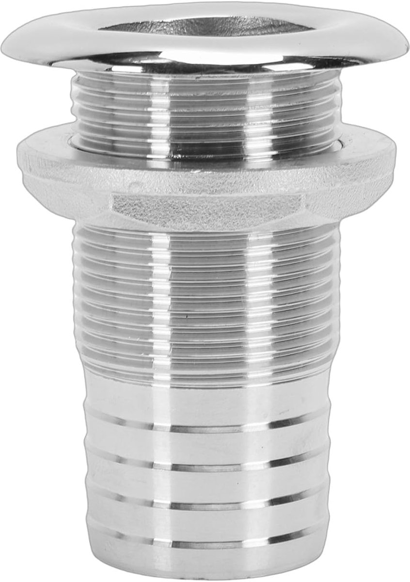 1/4in Marine Rechte Romp Montage 316 Rvs Water Afvoer Uitlaat Prikkeldraad Thru Afvoer Connector voor Boot