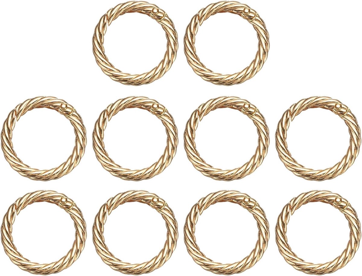 10 stuks lente O-ringen 1 inch ronde trigger metalen snap haak cirkel gouden sleutelring clip sleutelhanger voor tassen handtassen portemonnees sleutelring