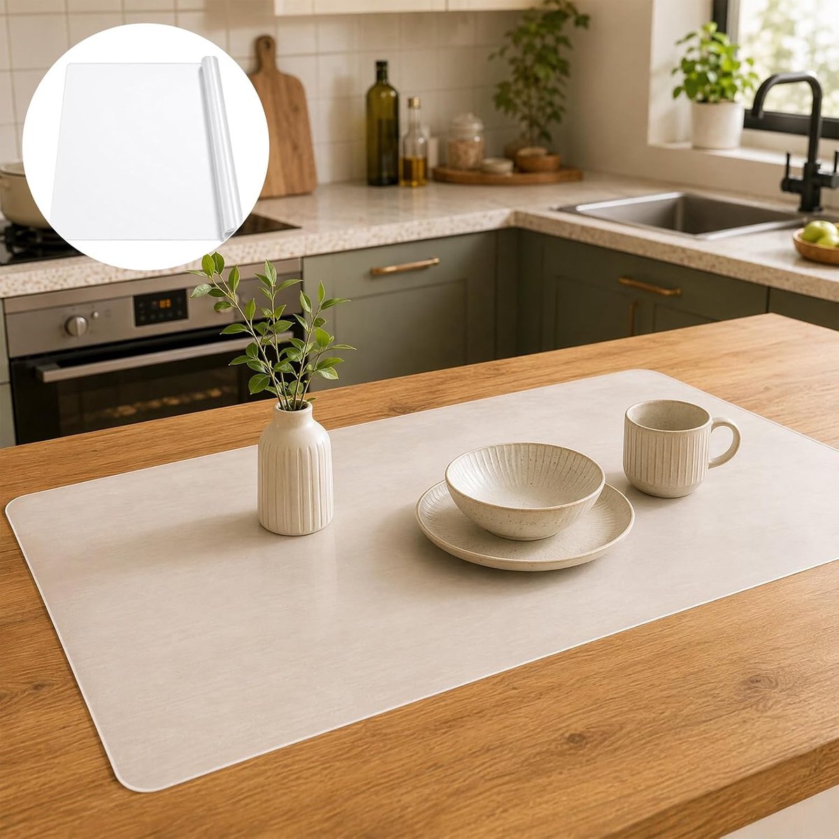 Siliconen mat, 120 x 60 cm, op maat te snijden, bureauonderlegger, siliconen onderlegger, knutselonderlegger, hittebestendige antislip siliconen onderlegger voor keuken, kantoor