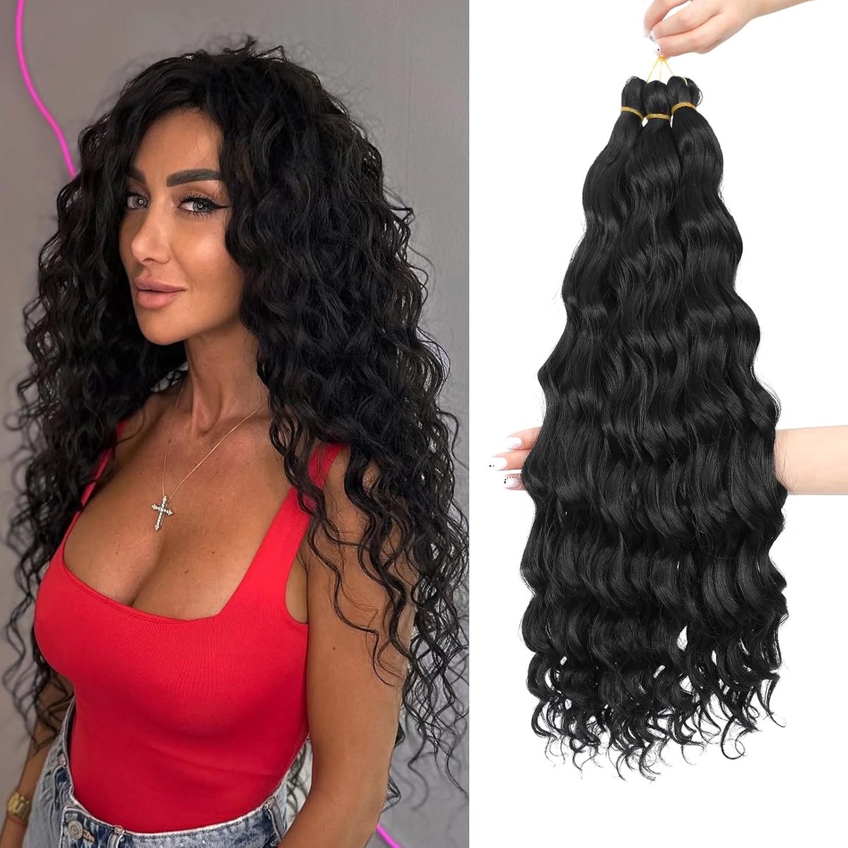 Hair Braiding Wave Crochet Braids voor vrouwen (3 stuks)