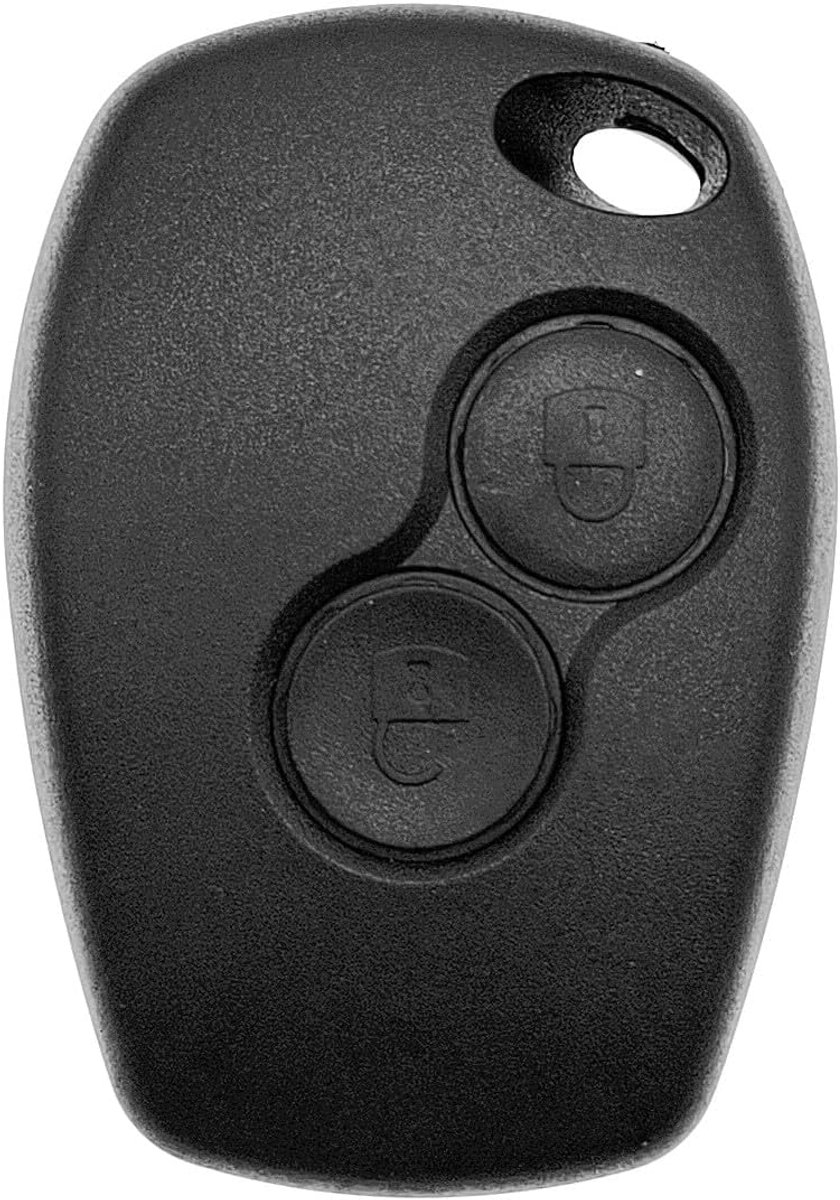 Autosleutelhanger Case Cover Shell Vervanging Compatibel met Dacia Logan Duster Renault Master Opel Vivaro Movano Nissan Interstar, met 2 knoppen - Geen sleutelblad