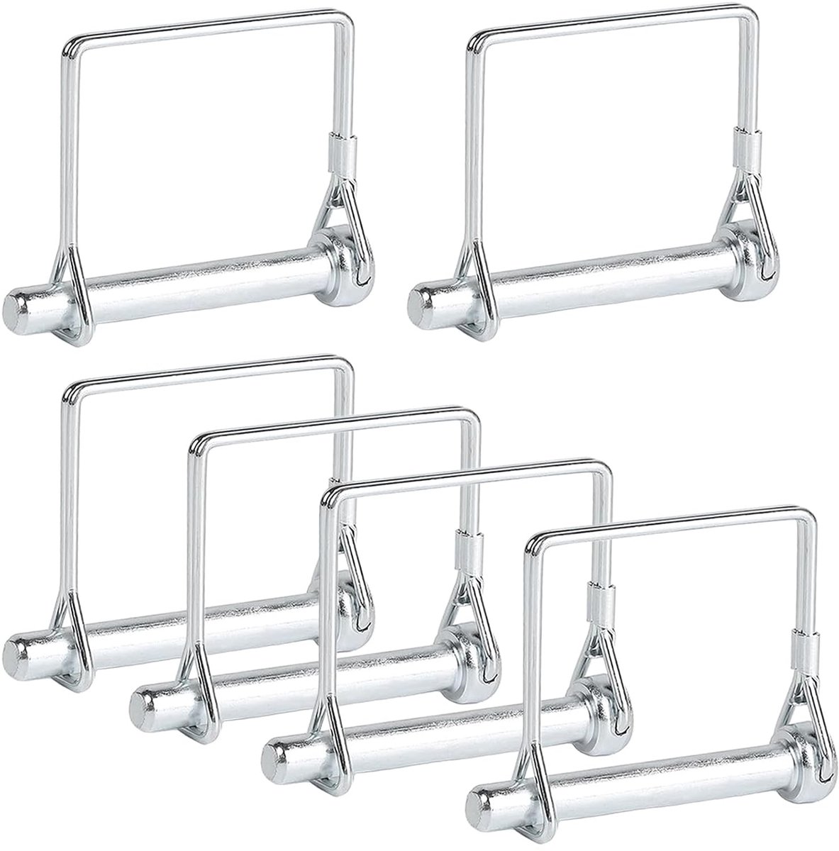 12x 65 MM beveiligingspen, 6 stuks koppelingspen, buisklemveiligheid met vergrendeling, beveiligingsbout, voor boerderij-aanhangwagen, boerderij, tuin