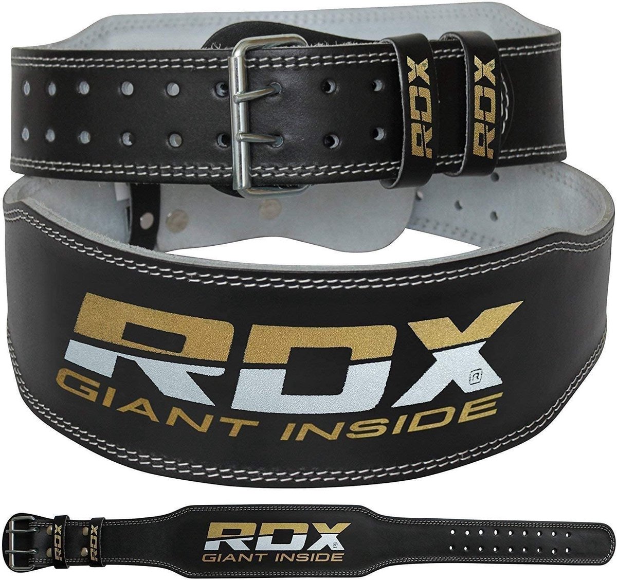 Gewichtheffer gordel - Verstelbare leren riem - Padded lendensteun van 10 cm - Ideaal voor deadlifts en squats - SnelShoppen