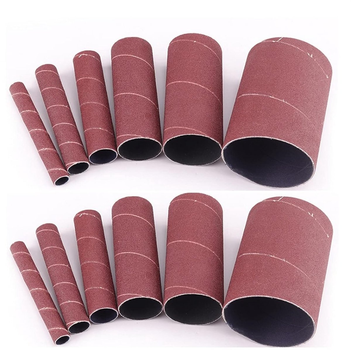 12Pcs Spindel Sander Mouwen, 4.5 "Schuren Drum Mouwen Kit Schuren Papier Drum Polijsten Gereedschap 80 # 120 # voor Oscillerende Sander