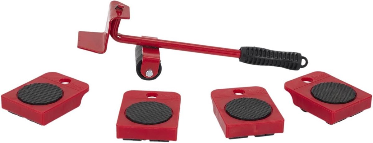 Meubelroller set 5-delig - transporthulp met trolley en hef - moeiteloos verplaatsen van meubels - SnelShoppen