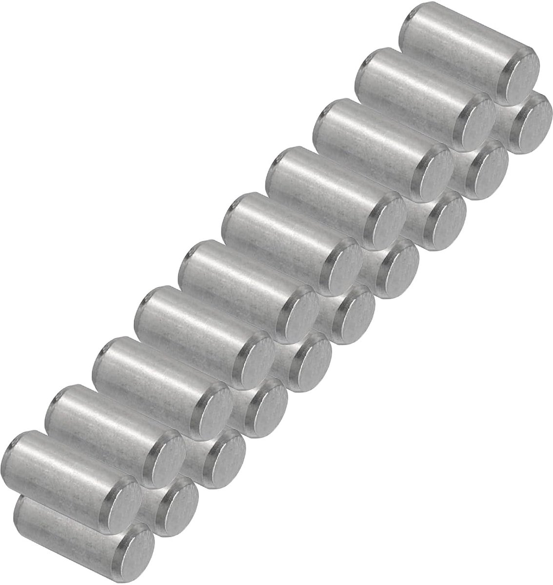 Pluggen van roestvrij staal 304, 6 x 12 mm, 20 stuks, gegroefde pennen, cilindrisch, metalen pen voor planken, voor bevestiging aan stapelbed, hardware, meubelcomponent