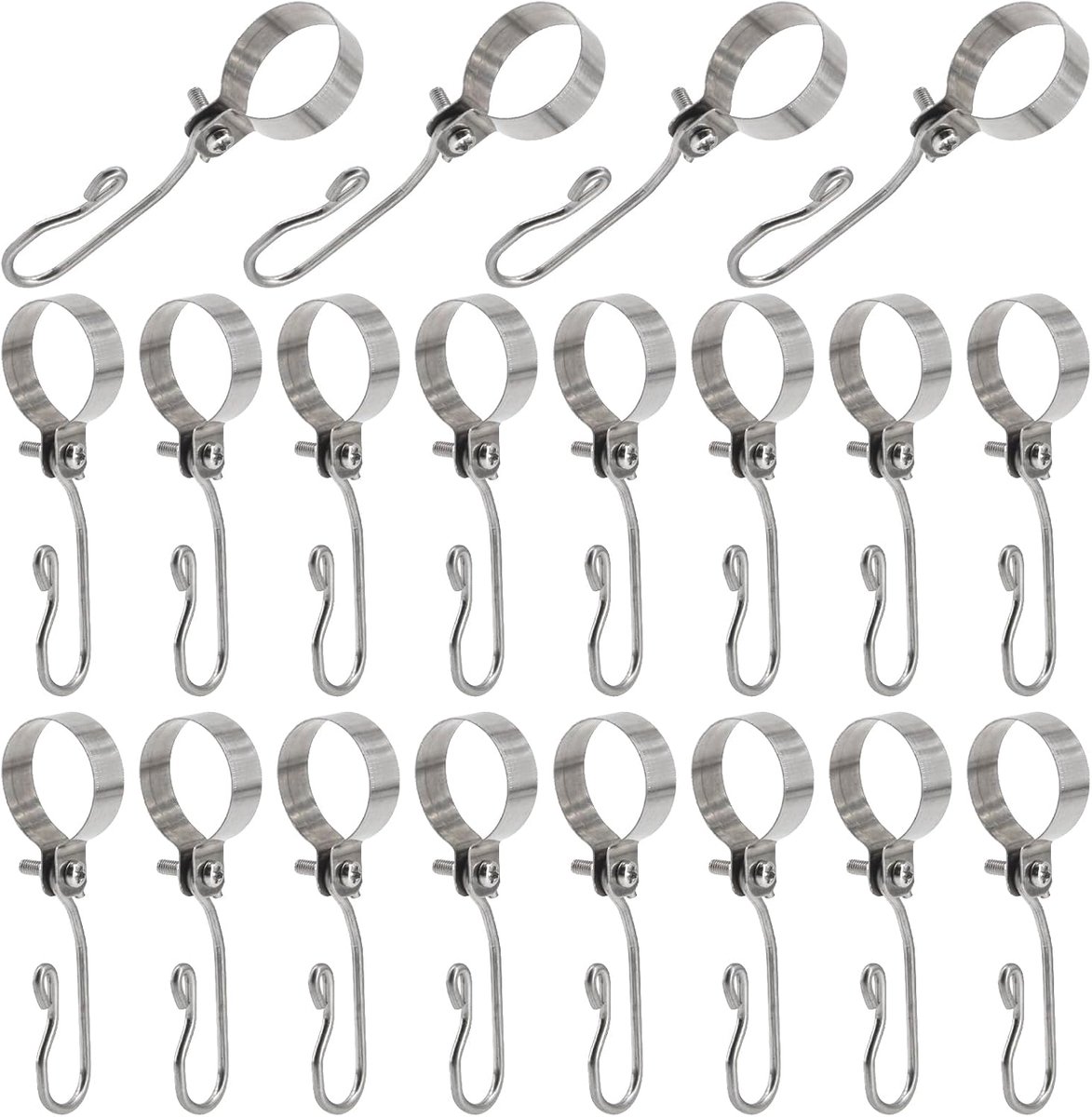 (20 stuks) 304 Rvs Pijp Klem Pole Haak Voor φ25mm Rod Kleding Droogrek