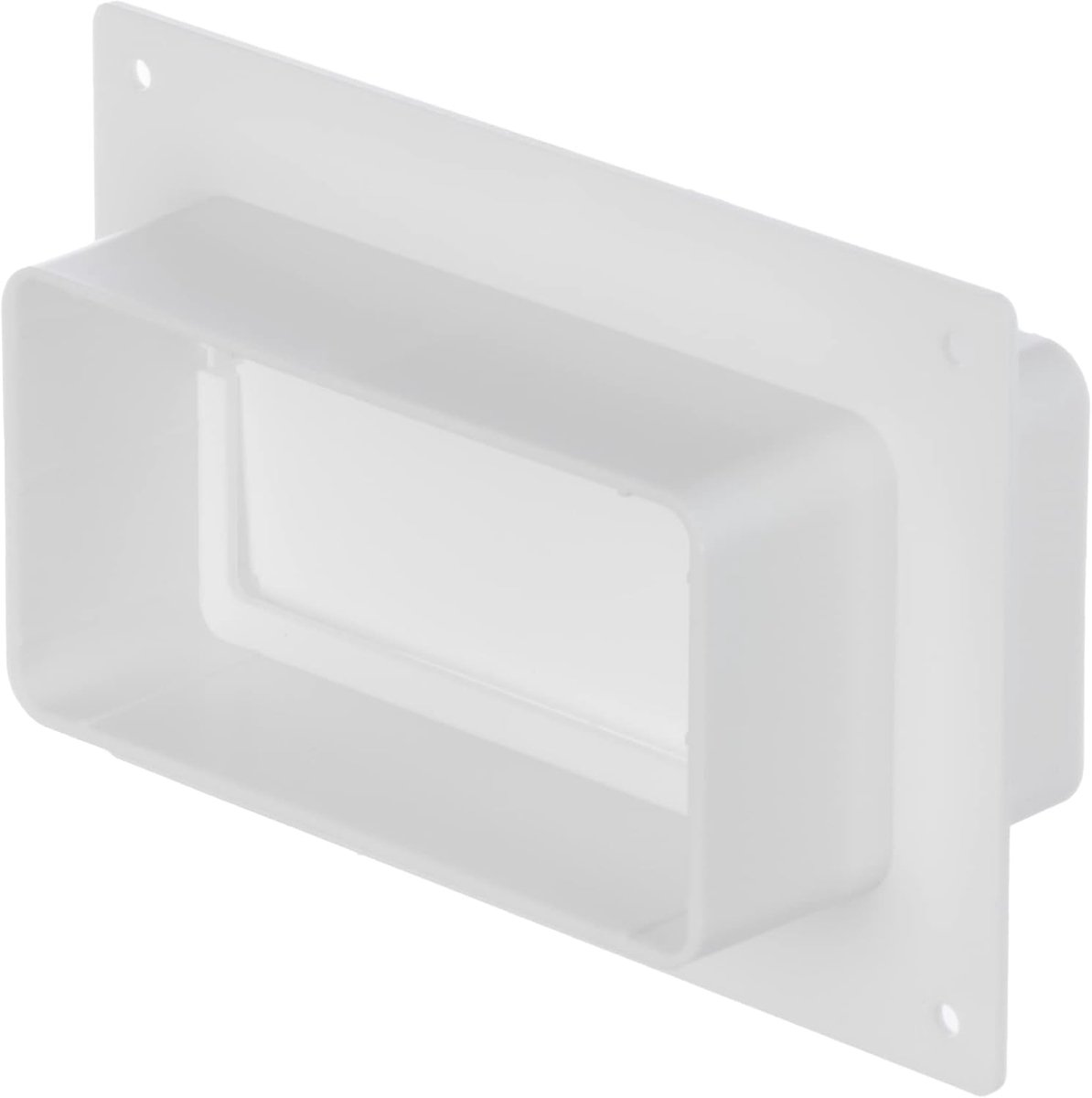 110 x 55 mm connector met terugslagklep voor vlakke kanaalventilatiesystemen - kunststof wandflens