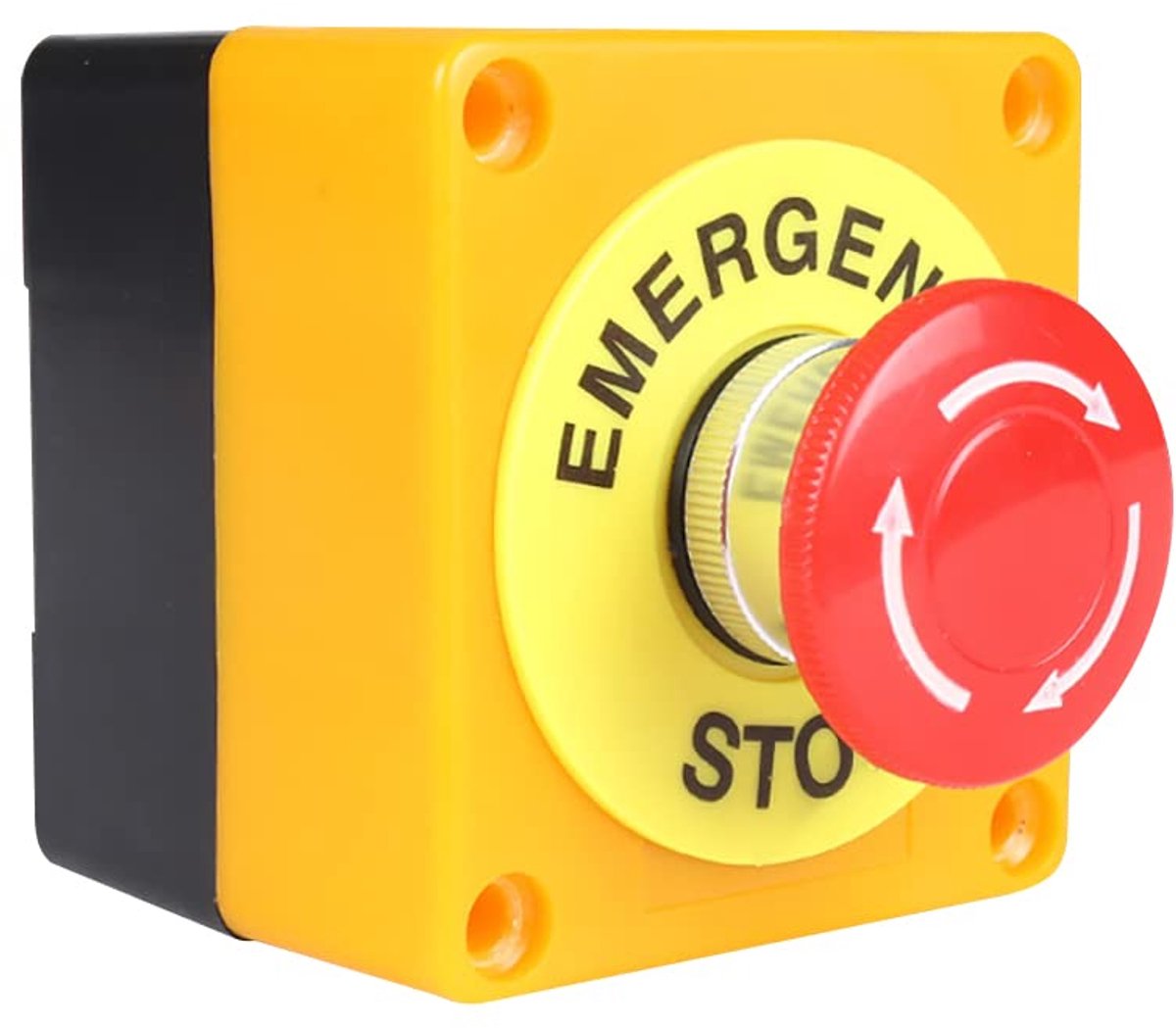 Emergency Stop Knop Rotary schakelaar knoppen 1NO 1NC Schakelaar Station Box met Emergency Stop Sign