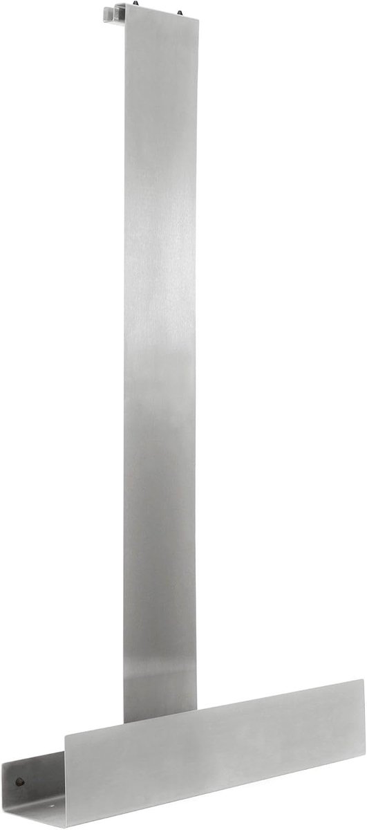 Hangend doucherek TORI geborsteld nikkel INOX metaal hangend doucherek douchemand zonder boren voor badkamer (geborsteld staal)