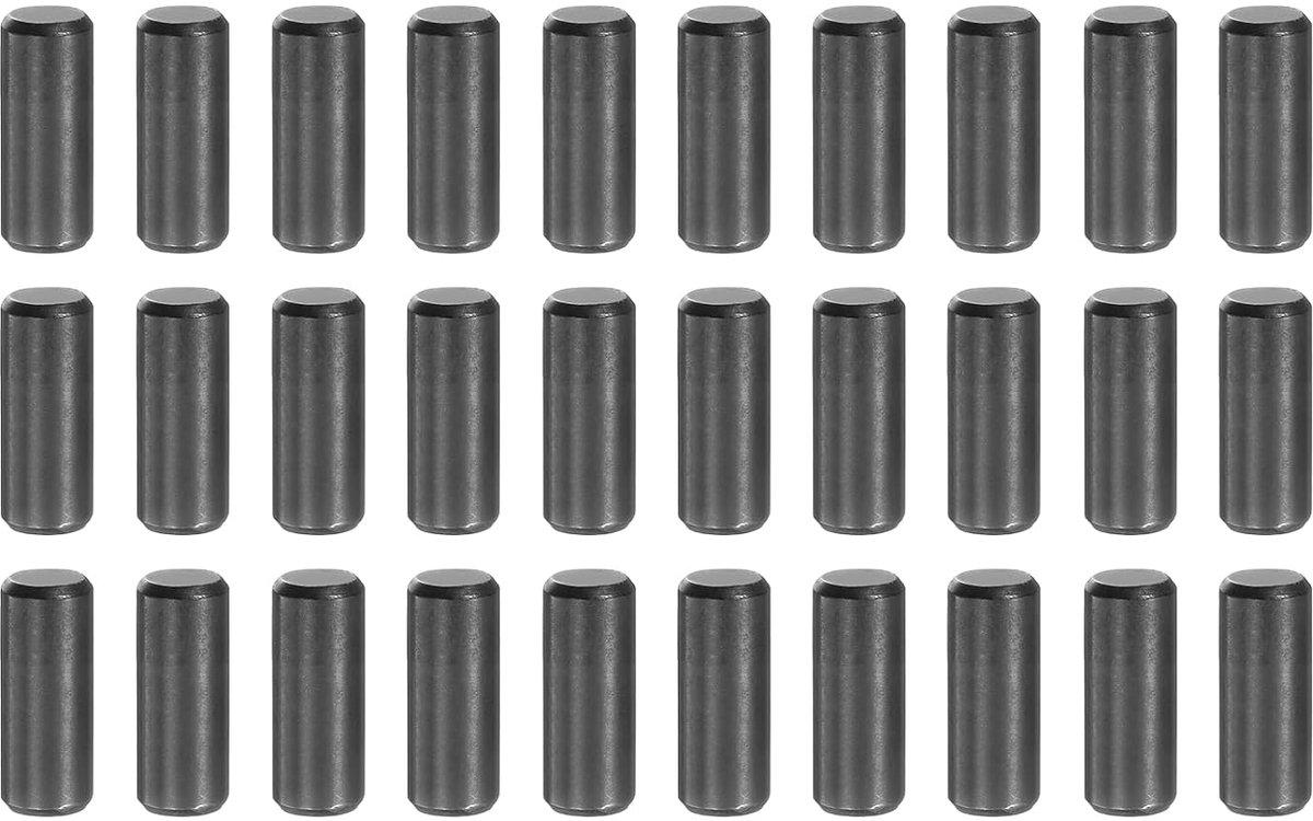 30 stuks cilindrische pluggen 4 mm x 10 mm, 304 roestvrijstalen plankpluggen, steunpalen, afschuiningen, bevestigingsstang elementen, metaal, plankplug, zwart