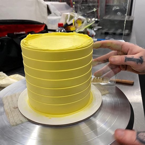 Dubbelzijdige Dikke Vaatwasserbestendige Schraper - Acryl Glazuur Gladmaker voor Botercrème Glazuur Decoratie Bakken Liefhebber Beginner Thuis — afbeelding 2