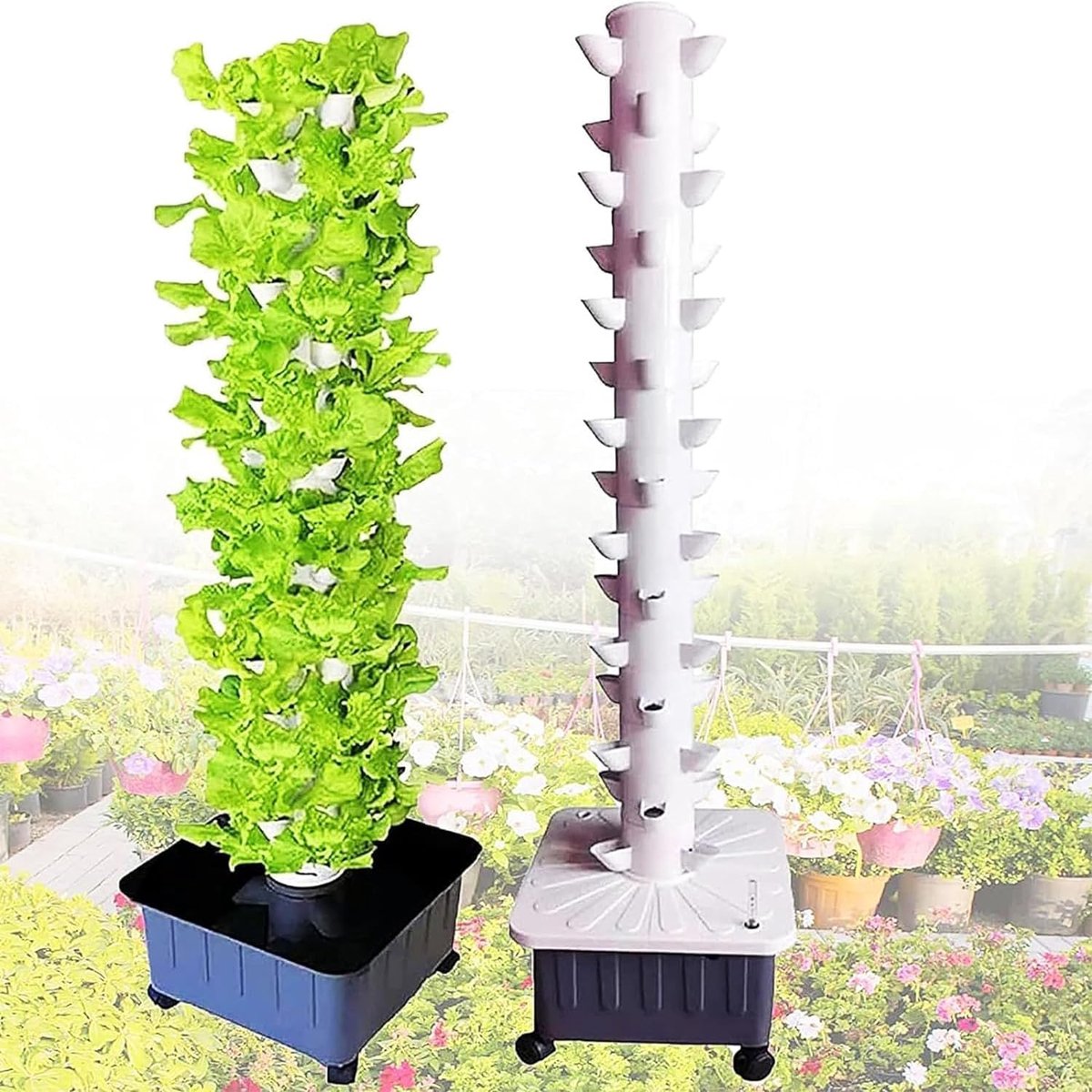 45 gaten aquaponics kweeksysteem, hydrocultuur binnentuin, hydrocultuur kweeksysteem, grondloos kweeksysteem, tuintoren aeroponic kweeksysteem