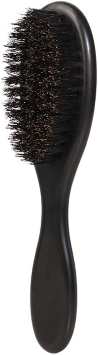 Haarborstel voor mannen, korte baardstylingborstel met wildzwijnharen | ergonomische haarkam- en vachtverzorgingsborstel, barbershop-accessoires voor mannen en jongens, 15,6 x 4,1 cm, zacht