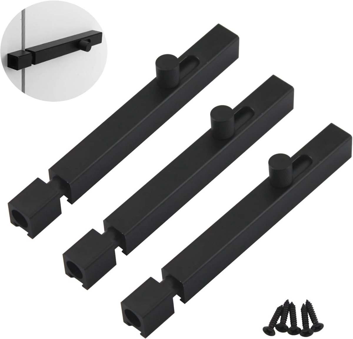 aluminiumlegering massieve glijbout zware verdikte vatdeurbout verborgen oppervlak poortslot schuifvergrendeling (3 stuks)